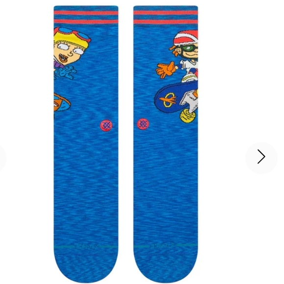 NWT Reggie & Otto Rocket Power Stance Blue Crew Socks - Picture 5 of 8